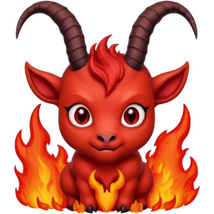 baby goat devil in hell emoji