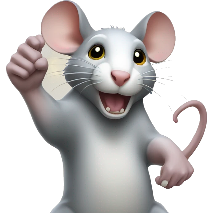 the rat waves its paw emoji