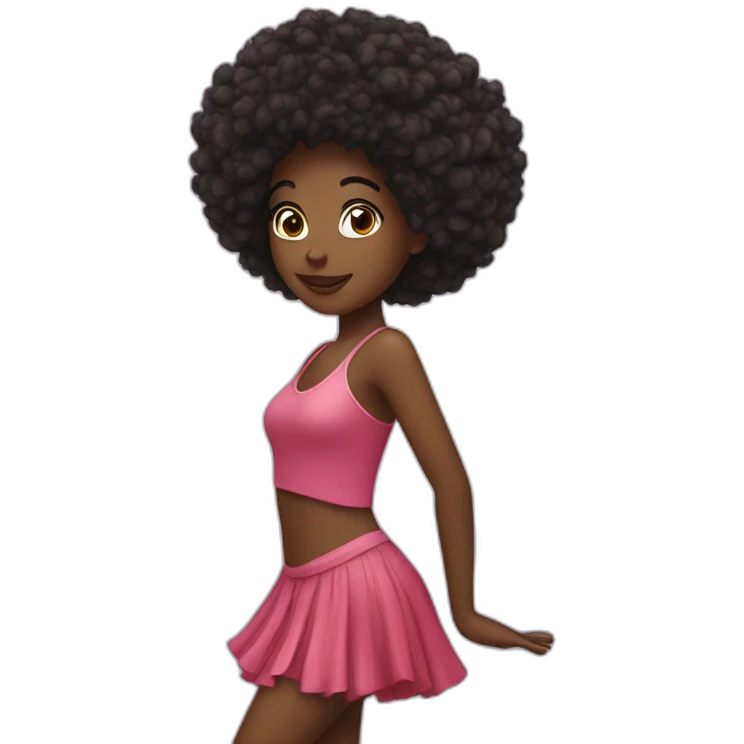 Danseuse afro emoji