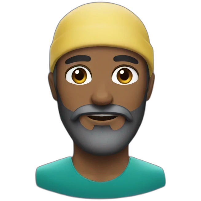 Athletic swimmer black beard emoji