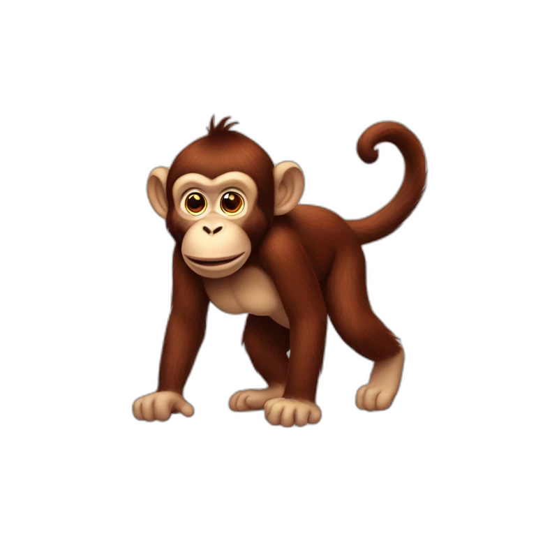 big red butt monkey emoji