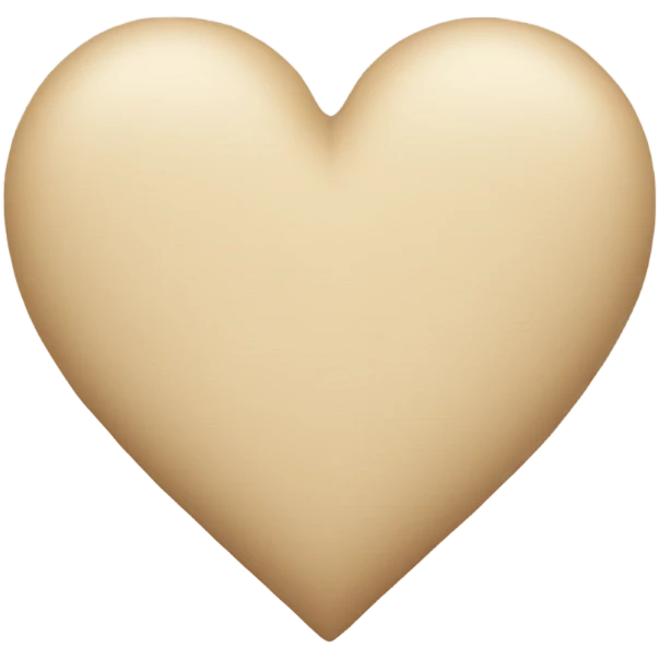 Beige heart emoji