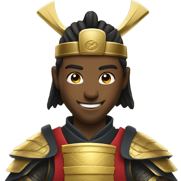 gold teeth samurai emoji