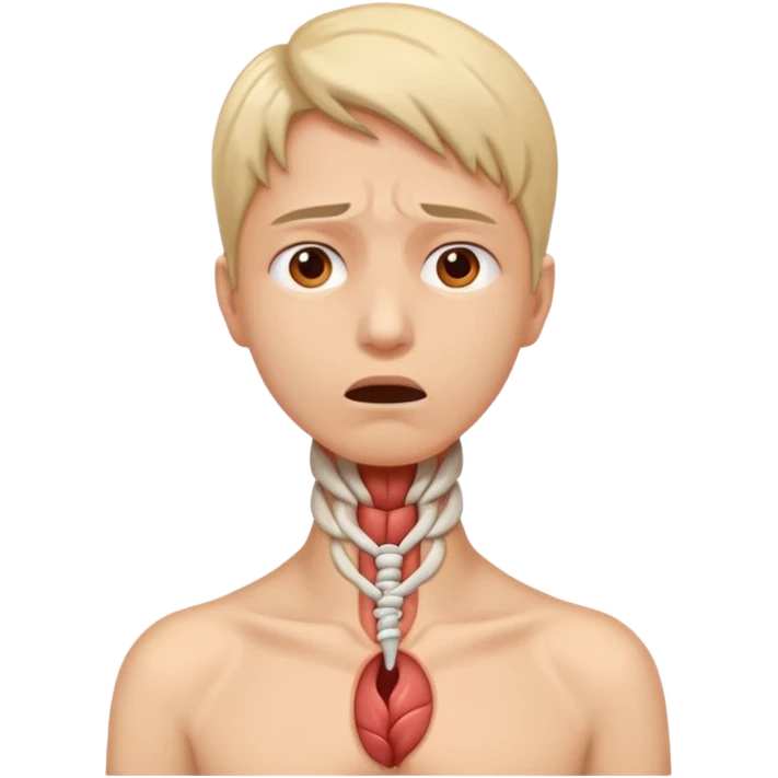 pain emerging from the back neck emoji