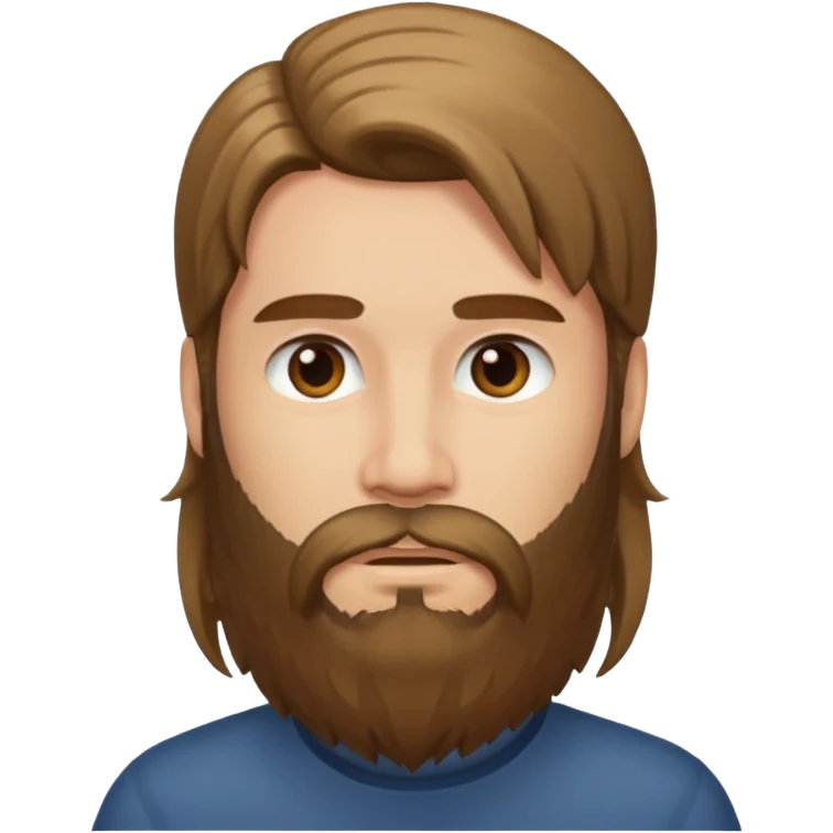 Hombre con pelo largo emoji