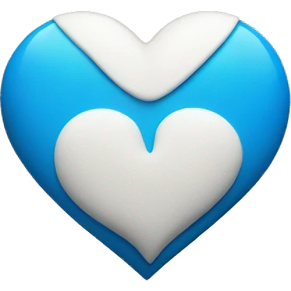 A  blue heart with another heart inside emoji