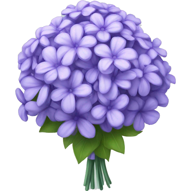 Blue big bouquet lilac flower emoji