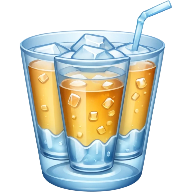Triple cup with ice in it emoji