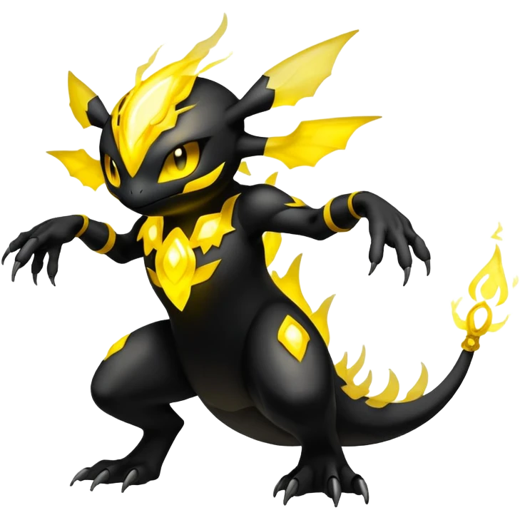 Elemental Dark-type-Electric-type natural Pokémon-Fakémon-creature emoji
