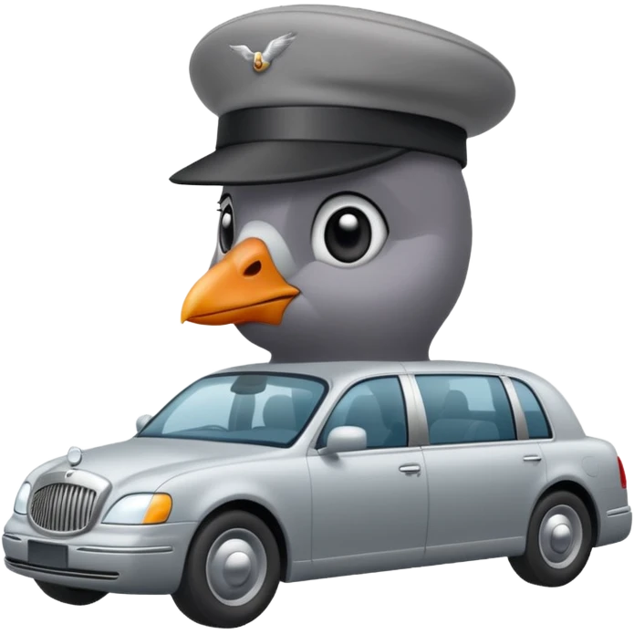 Pigeon is driving in the inside Limosine🚘🚘 emoji