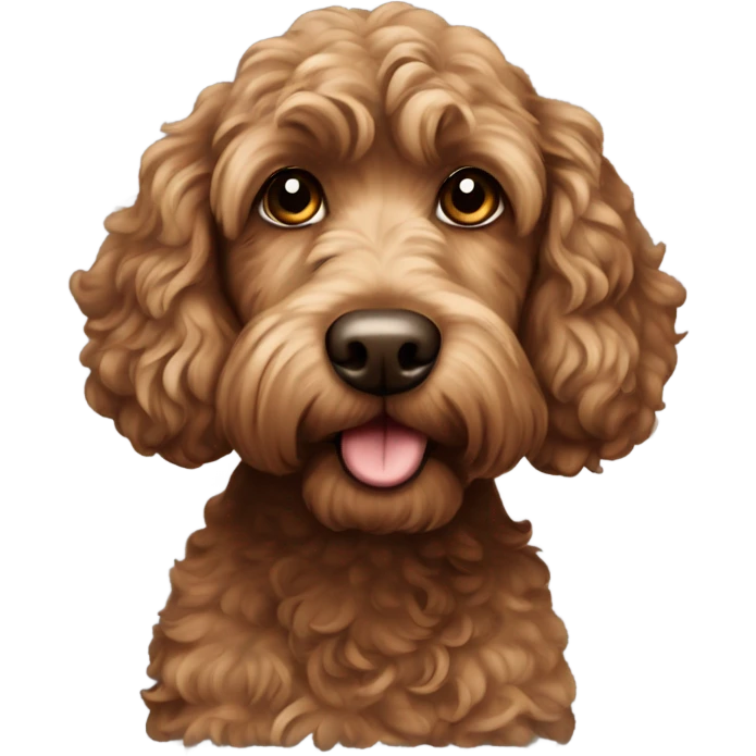 Brown cockapoo emoji