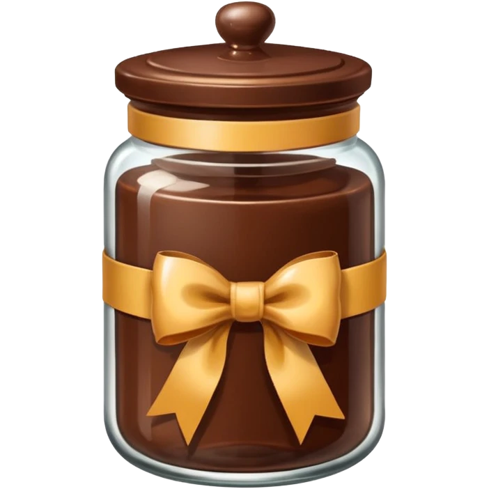 chocolate Retro Ribbon Jar emoji
