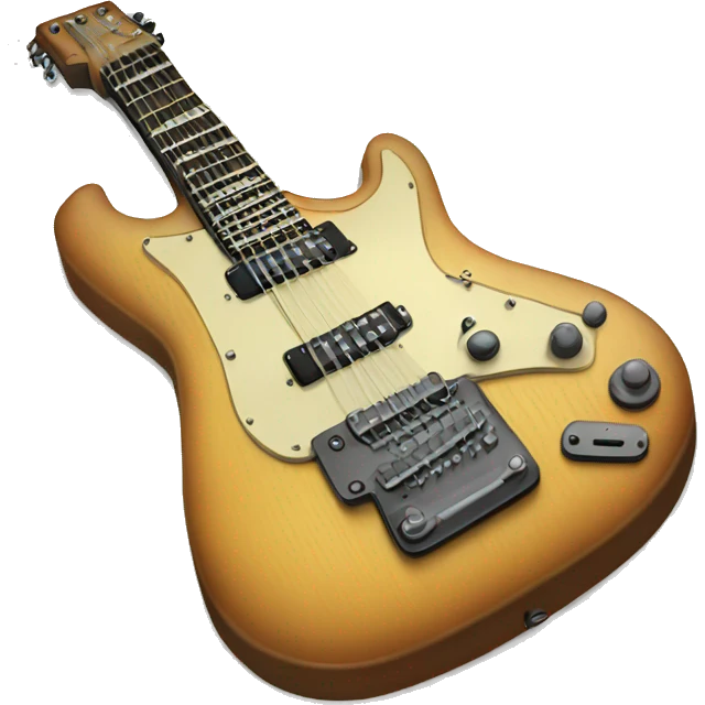 horizontal electric guitar emoji