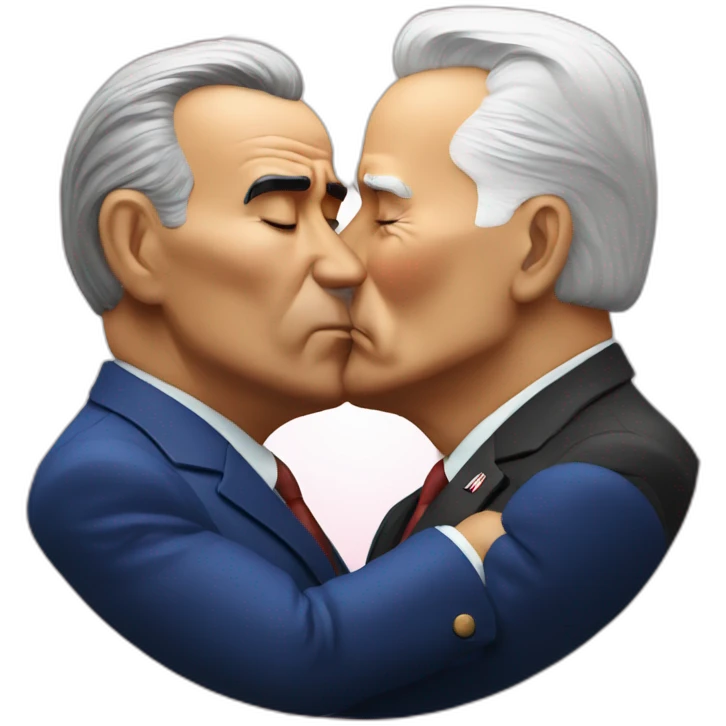 Brezhnev kissing biden emoji