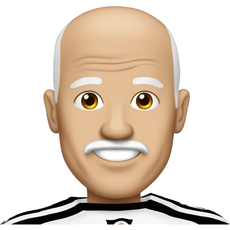 Bald old white skinned Steelers fan no facial hair emoji