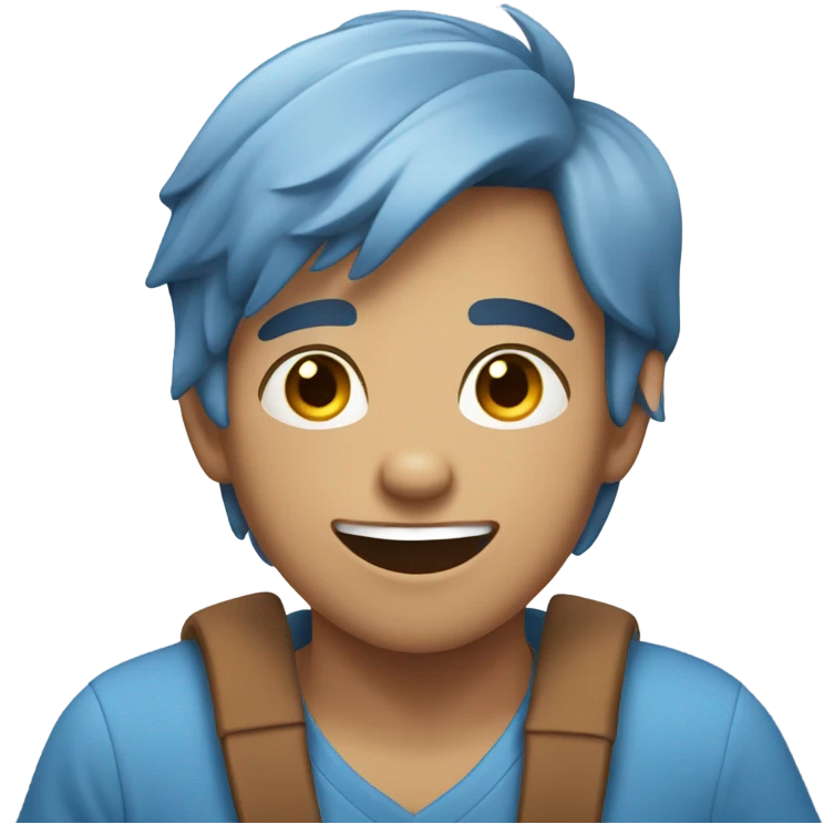 meme boy in blue shirt emoji
