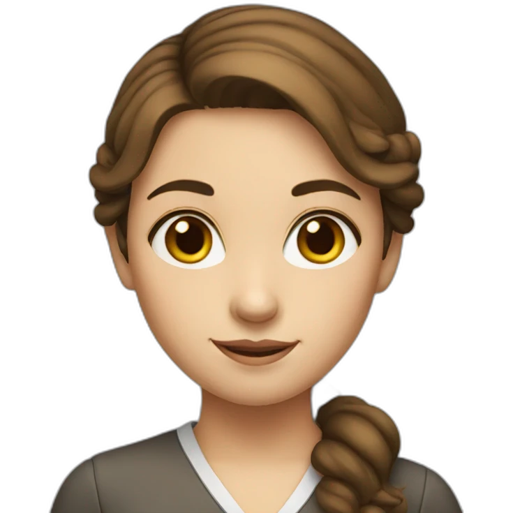 young girl teacher with brown hair emoji