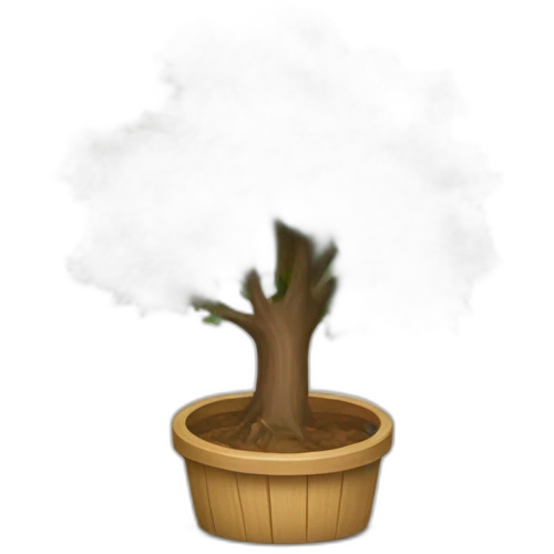 arbres dans une poubelle emoji