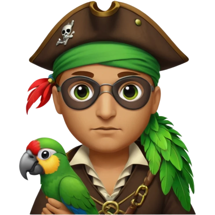 pirate and parrot emoji