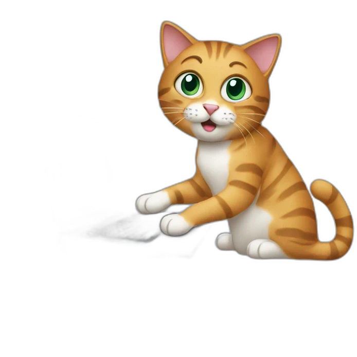 cat typing on computer emoji
