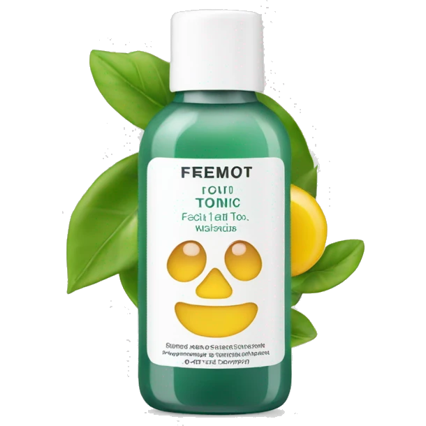 facial tonic with label emoji