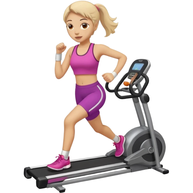 Una chica  haciendo ejercicio  emoji