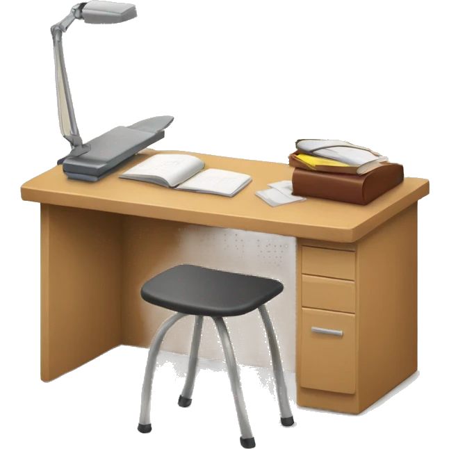 student desk in classroom emoji