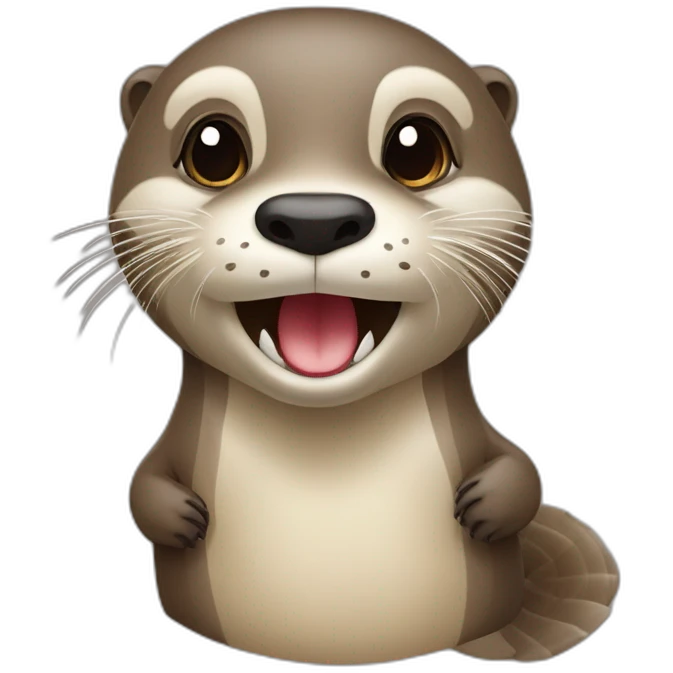 Loutre qui mange un glaçon  emoji