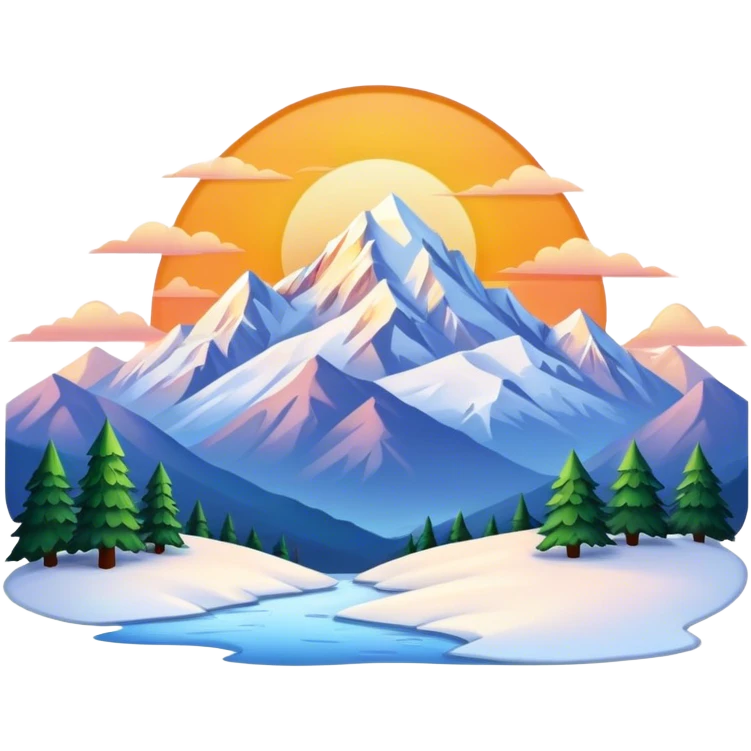 sunrise mountains emoji