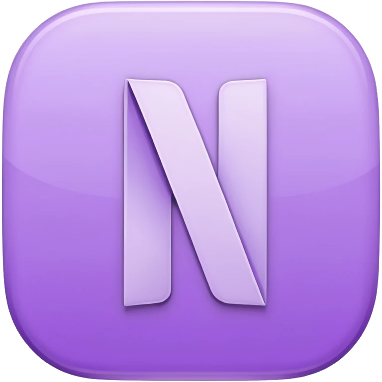 Netflix aesthetic "N" logo in pastel purples emoji