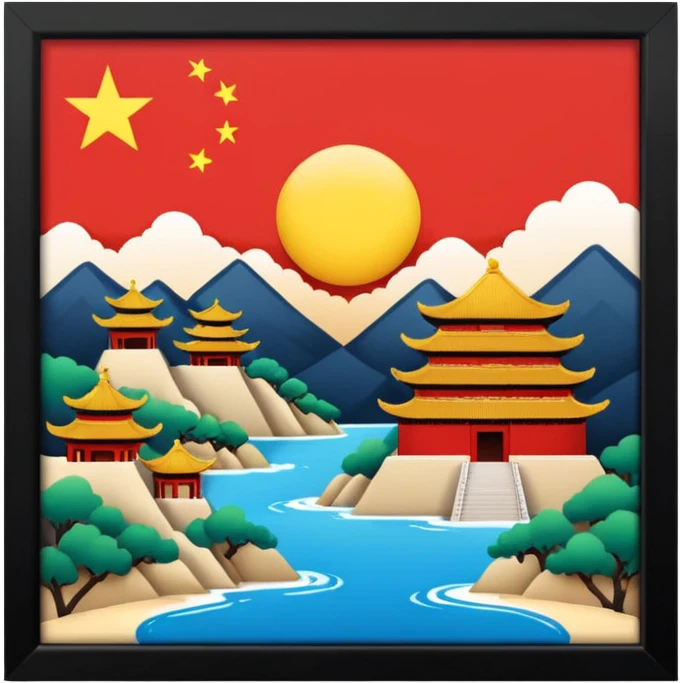 China’s rise as a global superpower emoji