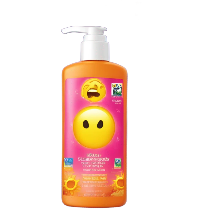 Lotion of tanning liquid  emoji