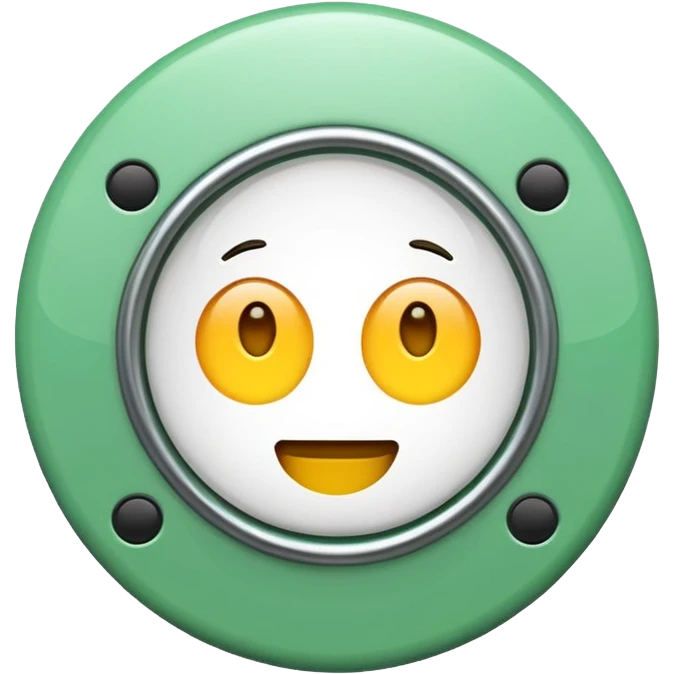 make the alarm sign in light green color emoji emoji