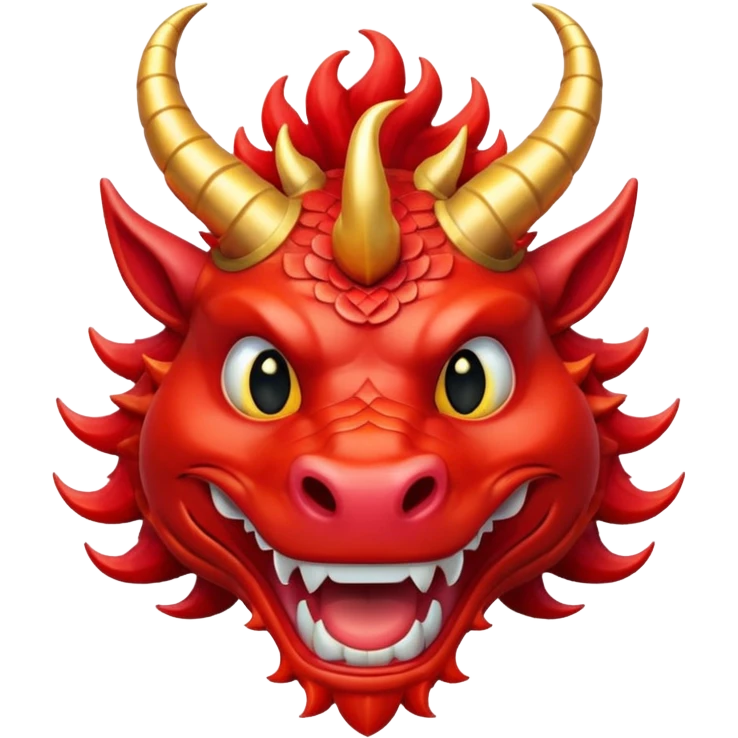 chinese dragon face happy new year emoji