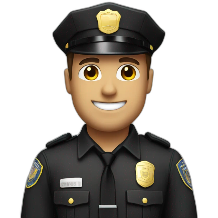 Male Cop smiling emoji