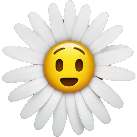 daisy on a beach emoji