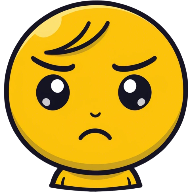 Yellow emoji looking down and sad with hand on forhead emoji