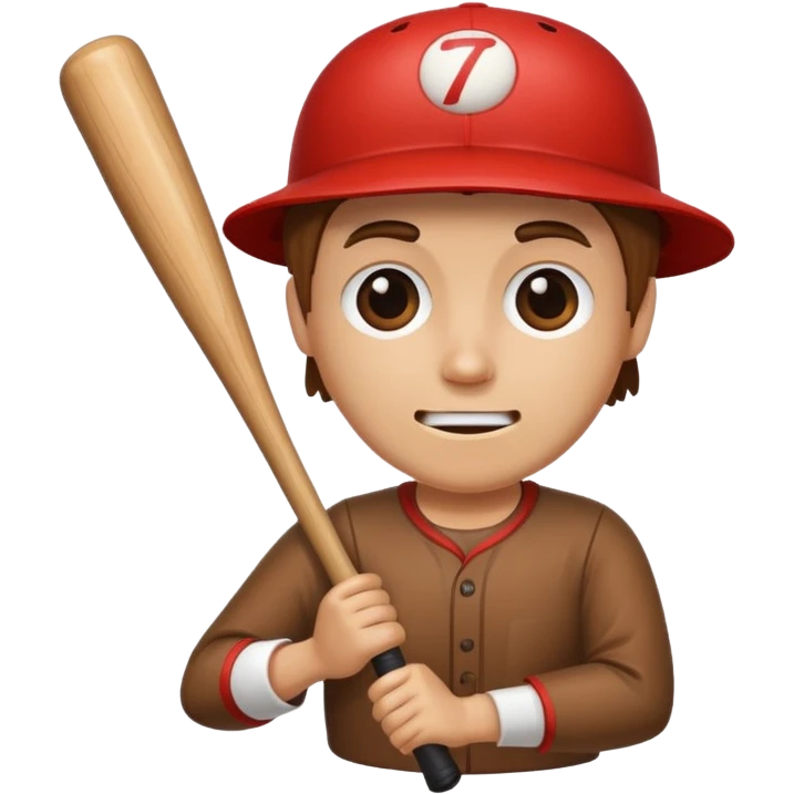A log which has a face and he's holding a bat emoji