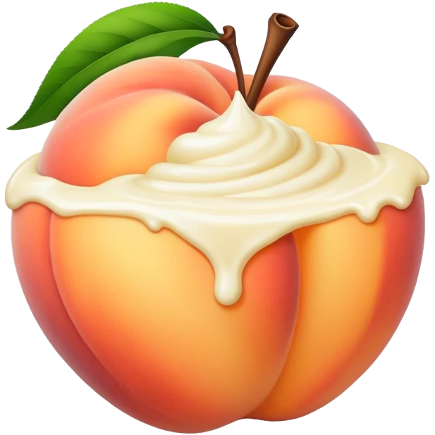 Creamy peach emoji