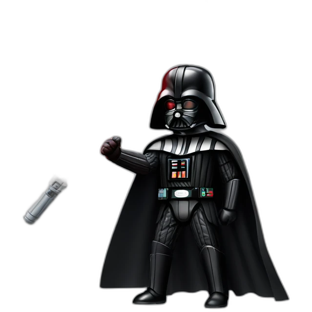 Darth vader posing whit the ligth saber emoji