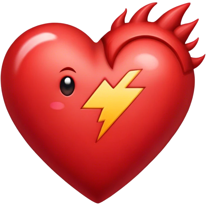 A heart with a streak sign emoji