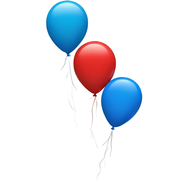 Two balloons held at chest height emoji