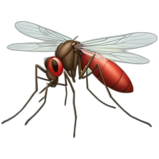 mosquito rodeado de corazones emoji