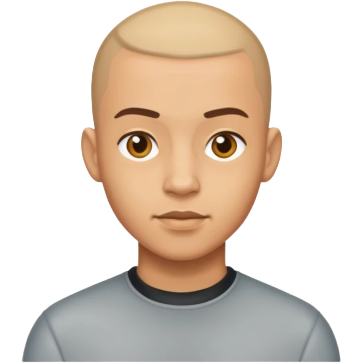 light skin man with buzzcut  emoji