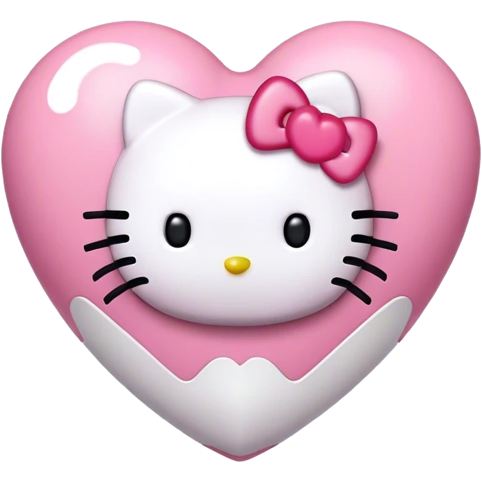 Hello kitty heart  emoji