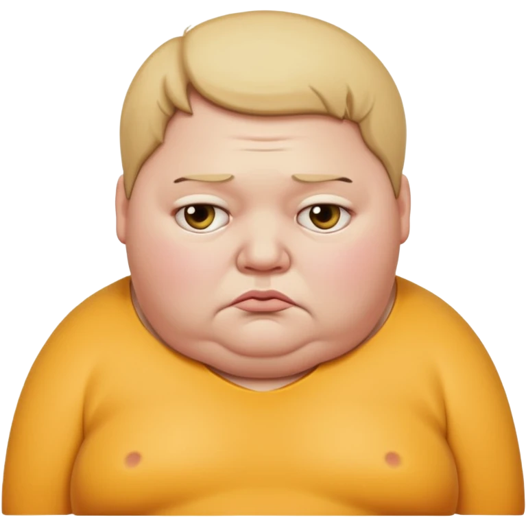 Morbidly obese sad emoji