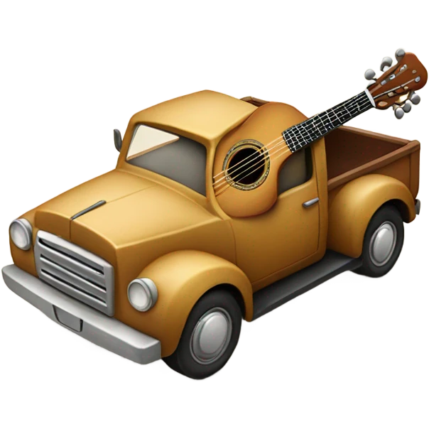 Mandolin in a truck bed emoji