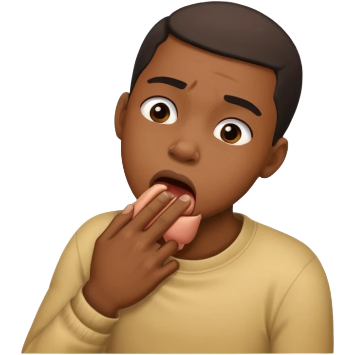 black person choking themselves  emoji