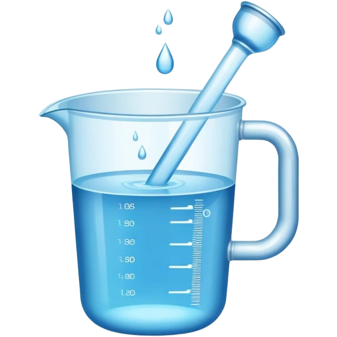 measuring cup filled with half water emoji