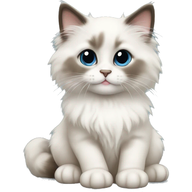 Ragdoll kitten sitting emoji